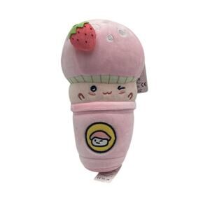 Gatcha Clawcade Edition Plush Toy Adorable Strawberry Design Small